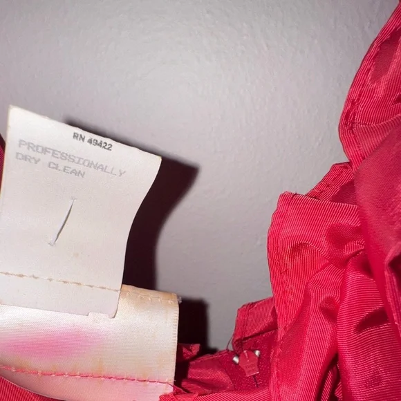 Vintage Gunne Sax Red Ruffle Dress Cottagecore Renaissance Gown - Picture 12 of 15